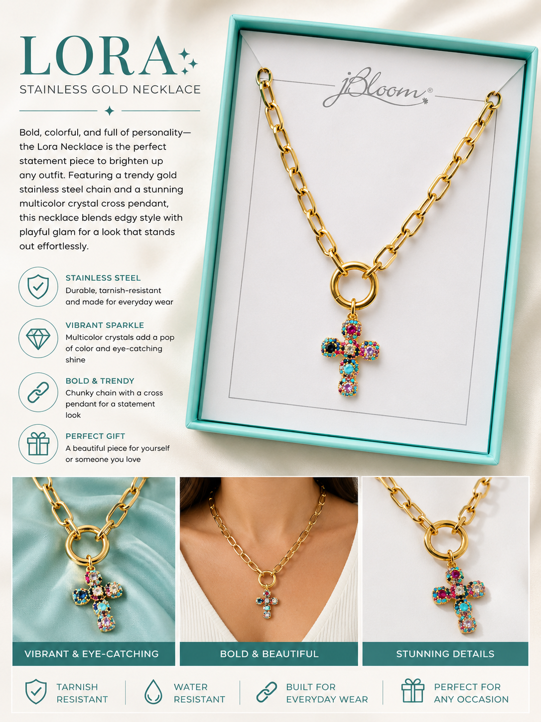 Lora Cross Necklace