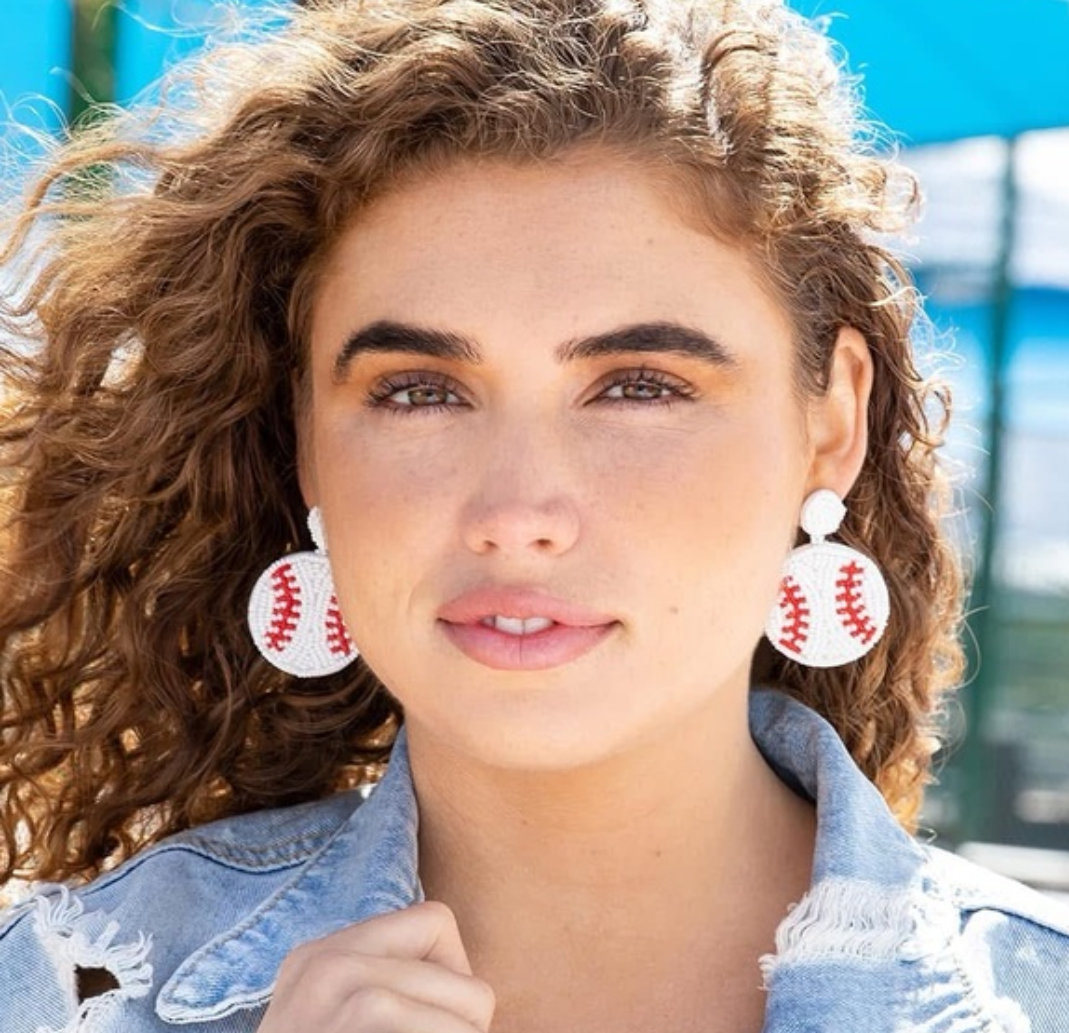 Game Day Glam Beaded Earrings