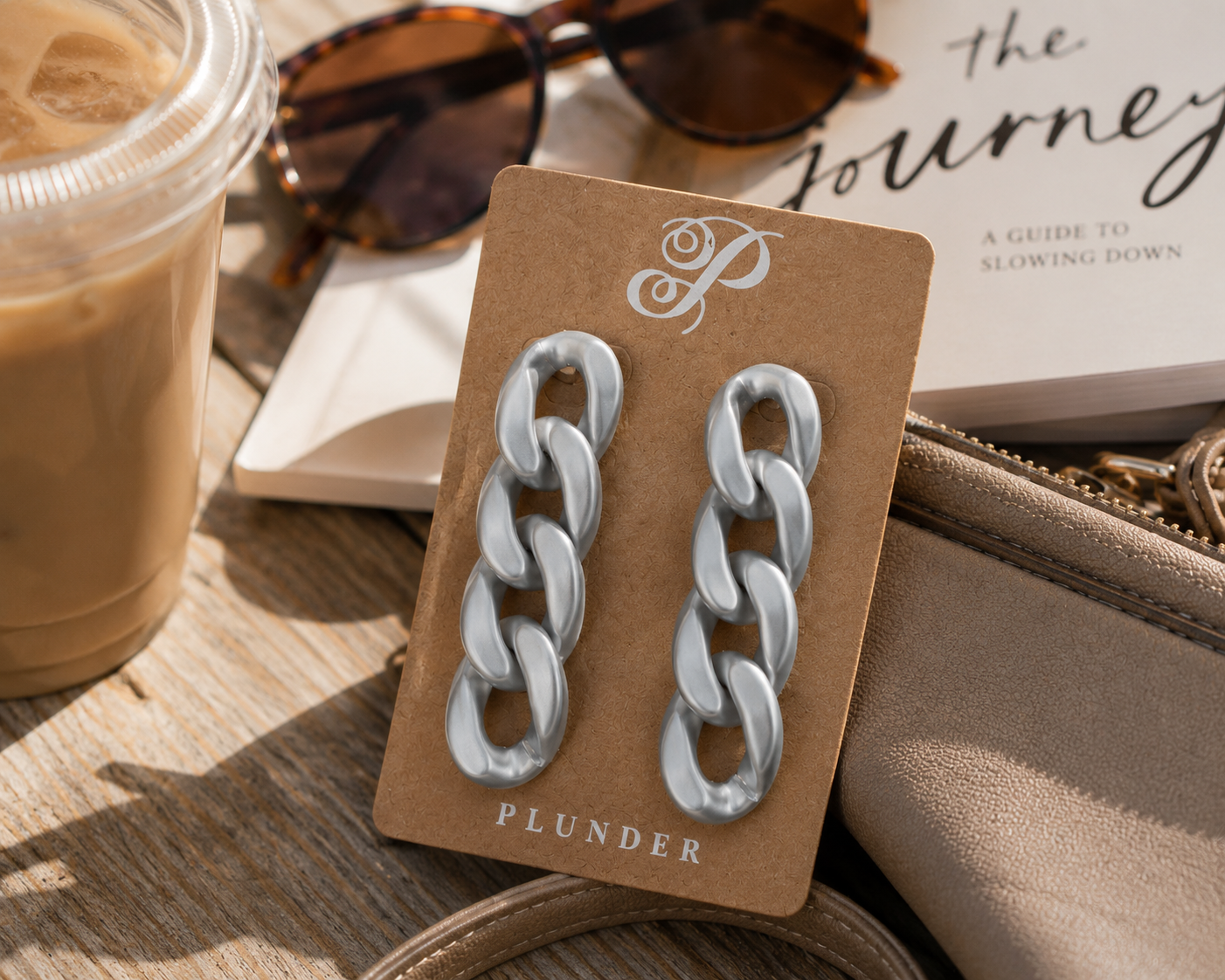 Urban Edge Acrylic Chain Earrings