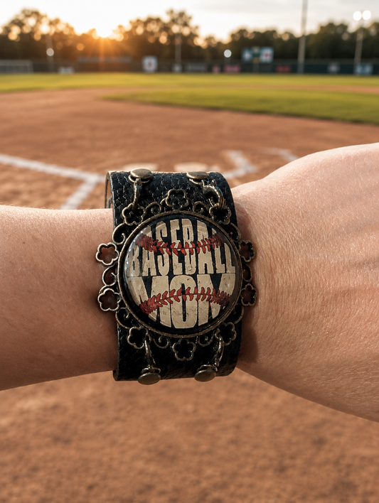 Baseball Mom Cuff Bracelet