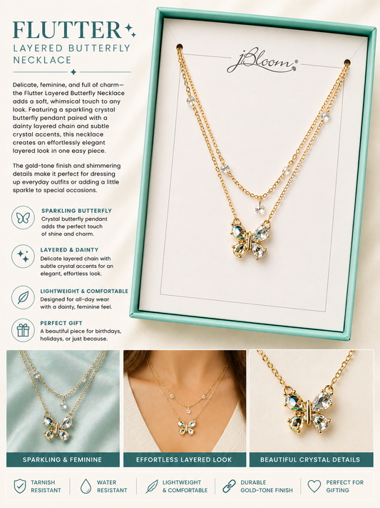 Flutter Layered Butterfly Necklace