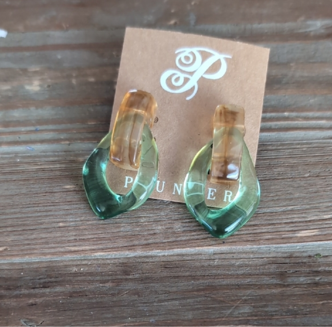 Moss & Honey Acrylic Earrings
